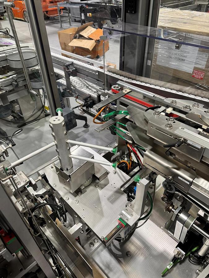 Used J 13000 E - Liquid Filling, Closing and Packaging Line GRONINGER DFV 4005 / MCS 202L / OPTIMA CMF