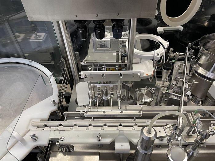 Used J 16215 D - Liquid Filler - Stopper Inserter - Cap Spinner GRONINGER DFVG 2110