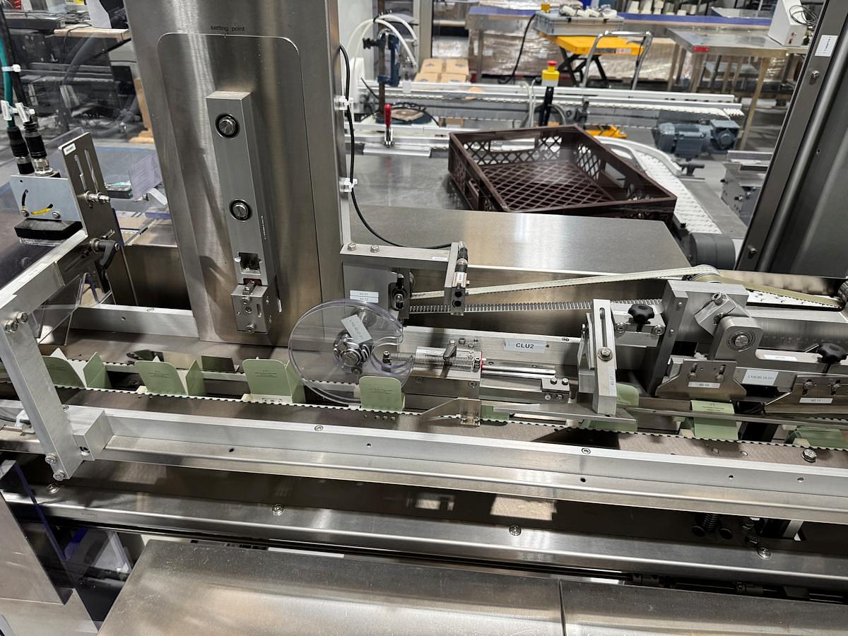 Used J 13000 E - Liquid Filling, Closing and Packaging Line GRONINGER DFV 4005 / MCS 202L / OPTIMA CMF