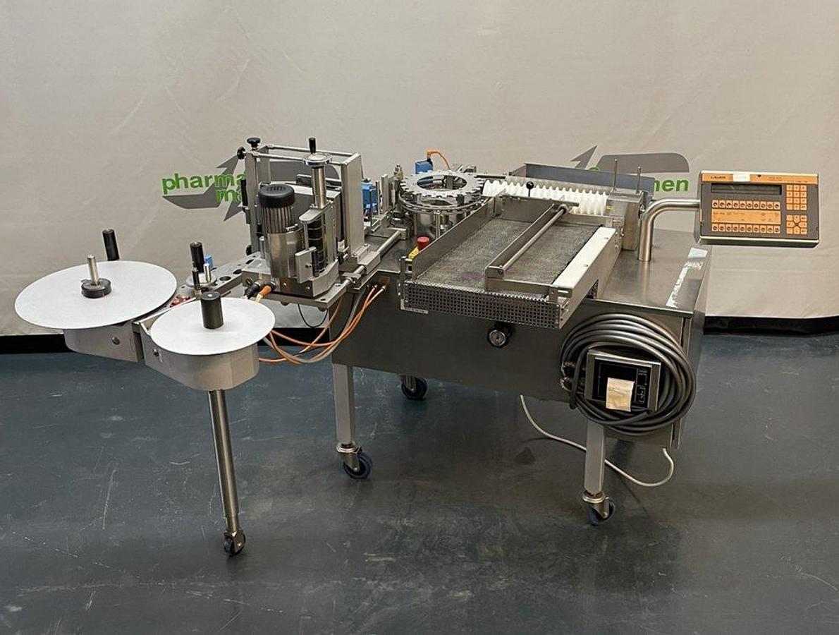 Used M 17145 D - Labeller for round objects for Vials and ampoules ROTA RE 100