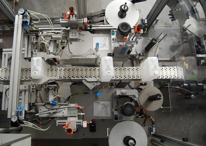 Used M 15034 D - Labeller for shaped bottles HERMA SONDER