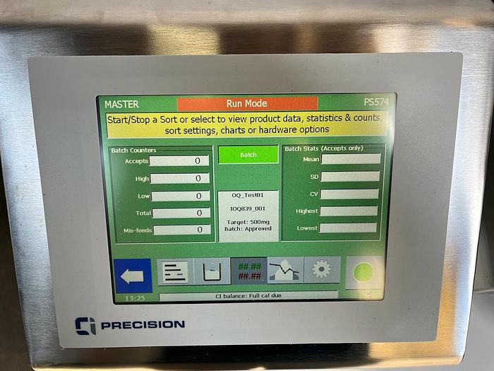 Used U 15177 E - Tablet / Capsule Weight Sorter/Sampler CI PRECISION SADE SP-B40