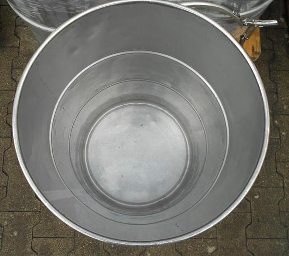 Used X 15057 D - Stainless Steel Drums MÜLLER with Lid 100 litres