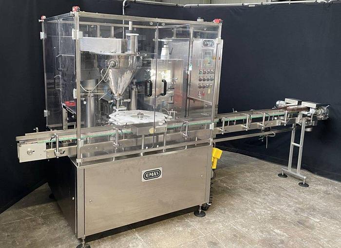 Used K 16077 D - OMAS G 250 Monobloc Powder Filling/Capping Machine