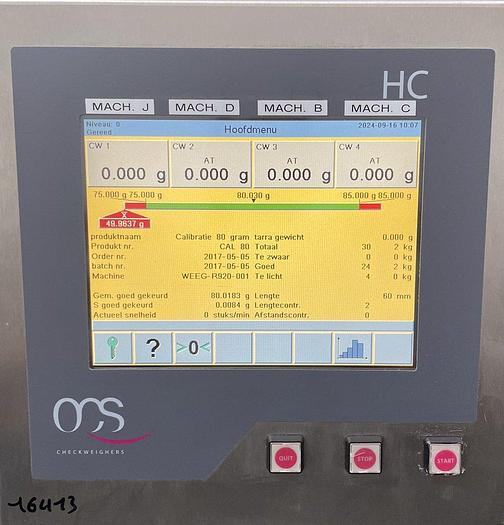 Used R 16413 D - Checkweigher up to 100 g OCS HC