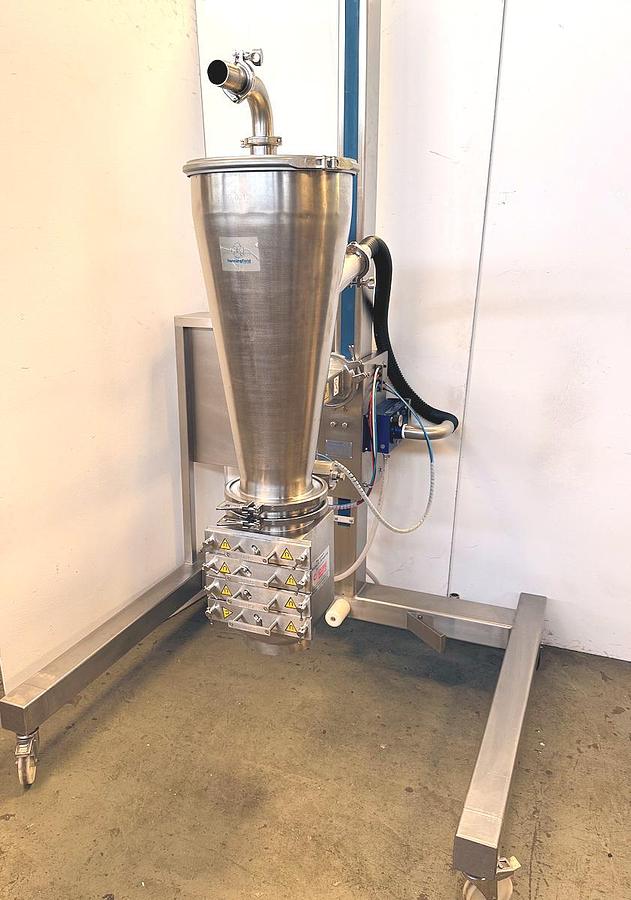 Used V 16618 E Vacuum Powder Conveying System HANNINGFIELD UNIVAC V20 / UNIHOIST HMM
