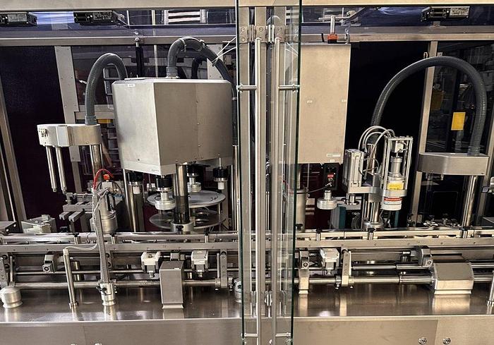 Used J 16159 D - Liquid Filling and Closing Line GRONINGER DFV 6000 - DECKERT AVR 200