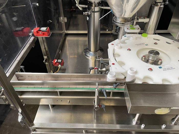 Used K 16077 D - OMAS G 250 Monobloc Powder Filling/Capping Machine