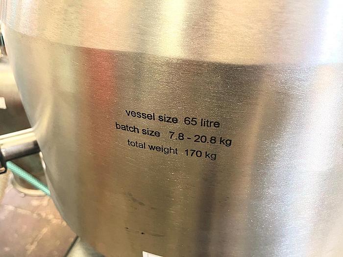 Used A 15907 E - Mixer / Granulator GLATT VG 65/10 Vertical Lab Granulator