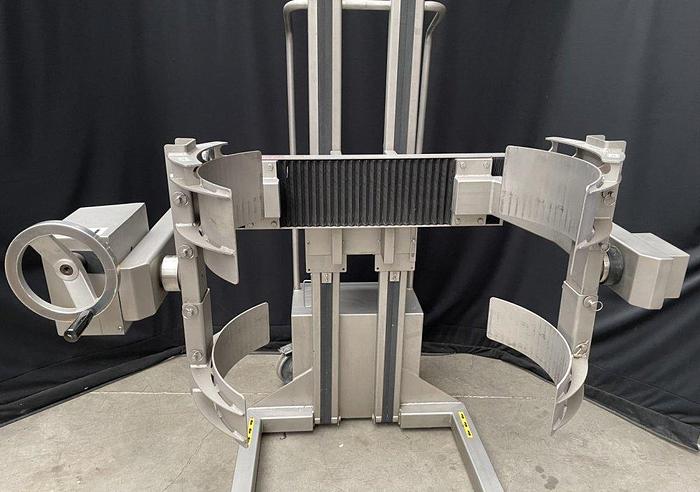 Used P 16036 D - SCHNEIDER Robusto FL 120 GBK - S stainless steel pallet stacker with swivel gripper arm for drums
