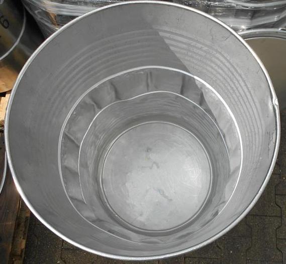 Used X 15058 D - Stainless Steel Drums MÜLLER with Lid 200 litres