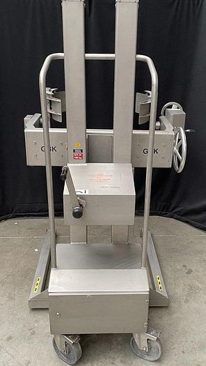 Used P 16036 D - SCHNEIDER Robusto FL 120 GBK - S stainless steel pallet stacker with swivel gripper arm for drums