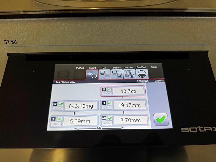 Used W 16493 E - Tablet Inspection Machine SOTAX ST50