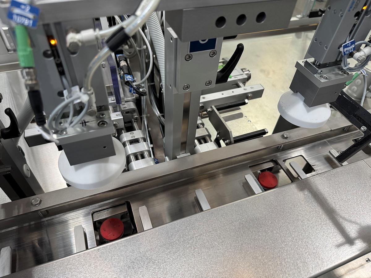 Used J 13000 E - Liquid Filling, Closing and Packaging Line GRONINGER DFV 4005 / MCS 202L / OPTIMA CMF