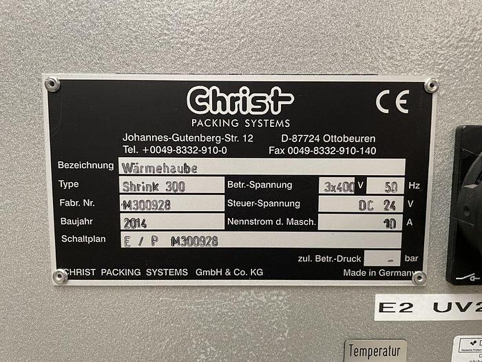 Used O 16480 D - Shrink Tunnel CHRIST Shrink 300