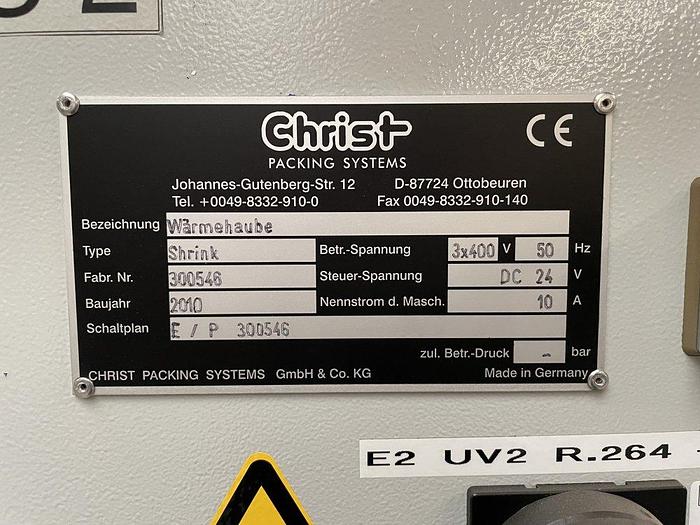 Used O 16479 D - Shrink tunnel CHRIST Shrink 300