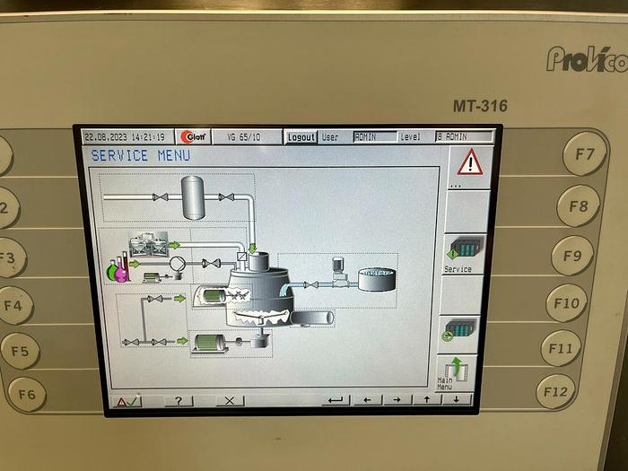 Used A 15907 E - Mixer / Granulator GLATT VG 65/10 Vertical Lab Granulator