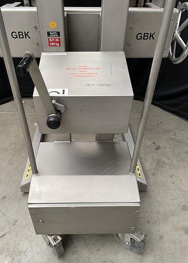 Used P 16036 D - SCHNEIDER Robusto FL 120 GBK - S stainless steel pallet stacker with swivel gripper arm for drums
