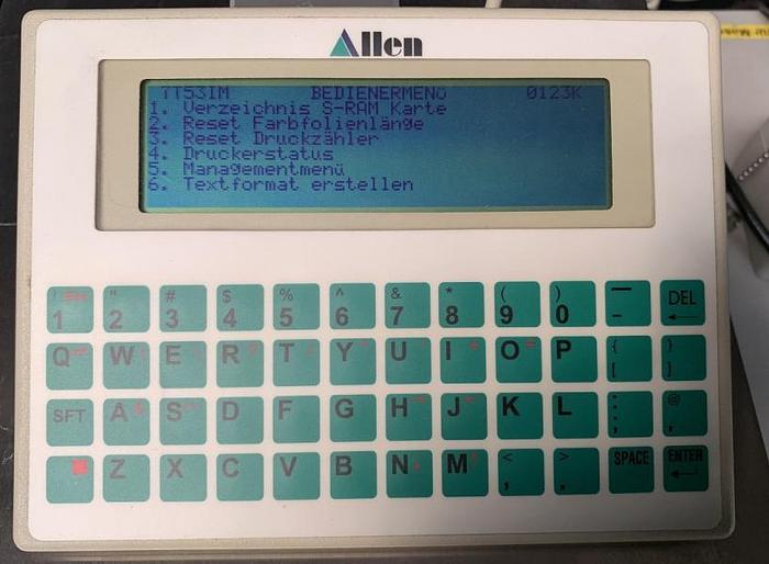 Used T 15069 D - Thermal transfer printer ALLEN TT 53 IM