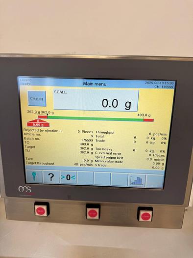 Used R 16027 E - CHECKWEIGHER WIPOTEC OCS HC For Vials / Bottles / Jars