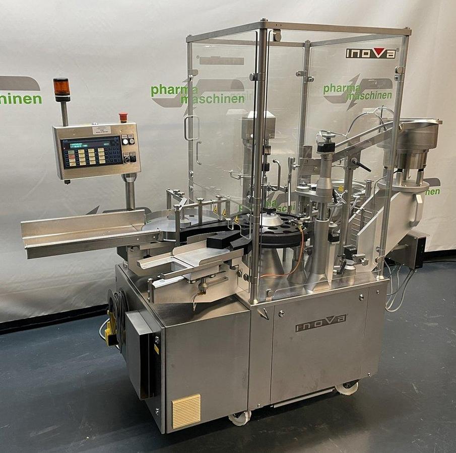 Used J 17083 D - Liquid Filler - Stopper Inserter - Cap Spinner INOVA VFVM 3031