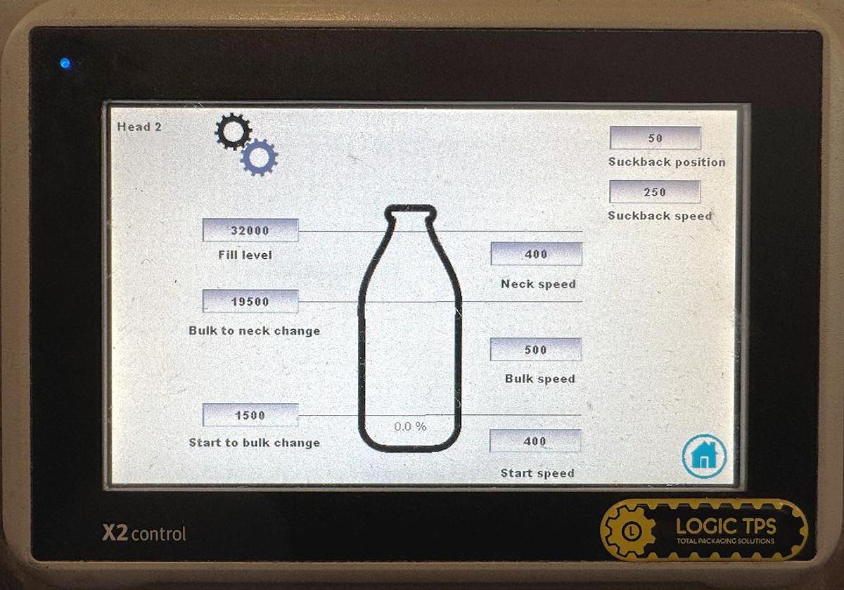 Used J 16269 E - Liquid Filler Logic LF 2 - Twin Head