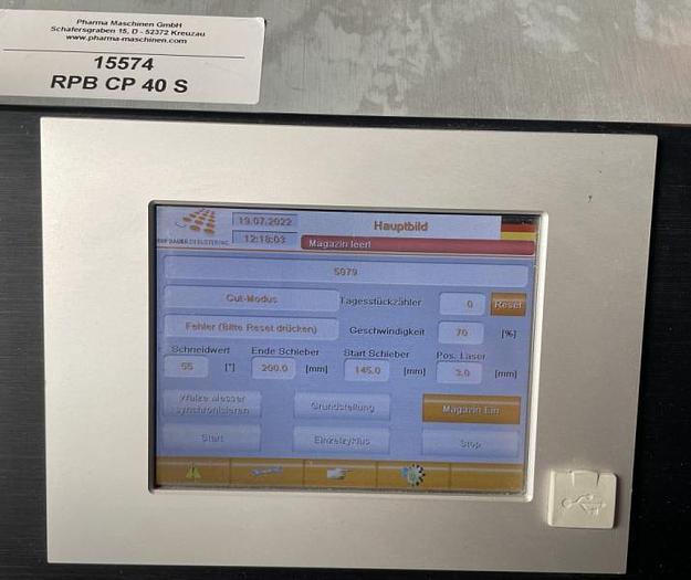 Used I 15574 D - Deblister BAUER CP 40 S