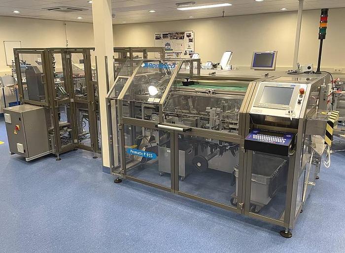 Used N 15454 D - Cartoner with Bottle Feeder ROMACO PROMATIC P 91S