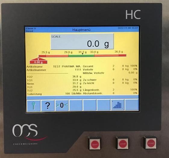 Used R 15665 D - Checkweigher up to 750 g OCS HC