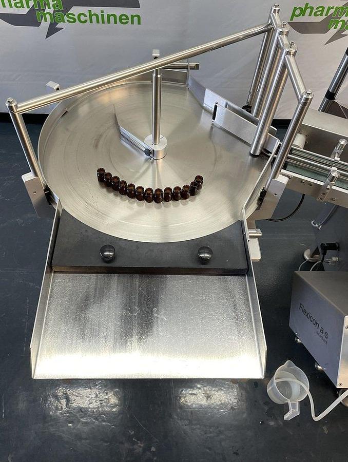 Used J 16959 D - Liquid Filler - Screw Capper for Vials FLEXICON FMB 100