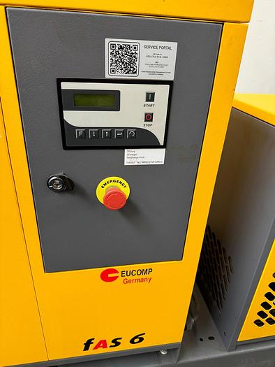 Used V 16377 E - Screw Compressor FIRSTAIR FAS 6-10 with Cylinder and Air Dryer