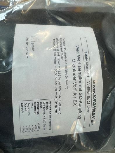 Used S 16324 E - ATEX Dust Extractor Krahnen Safety Change 22 SKS EX