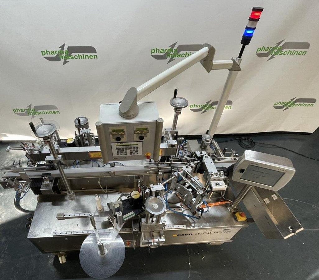 Used M 17168 D - Labeller for round objects and moulded bottles PAGOSYSTEM 188/185