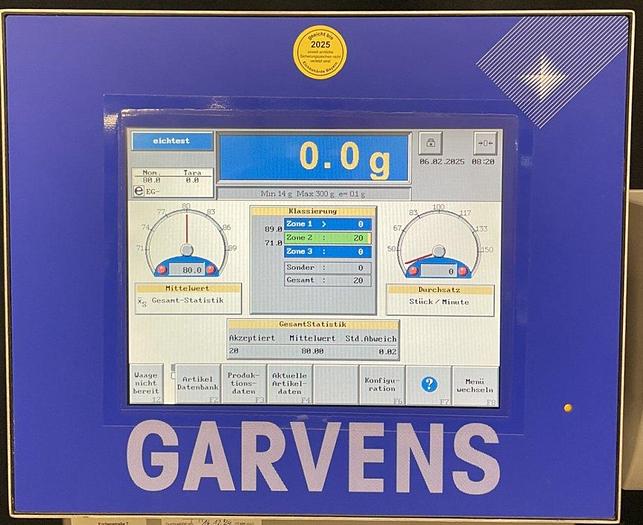Used R 16637 D - Checkweigher up to 300 g with Printer GARVENS S2