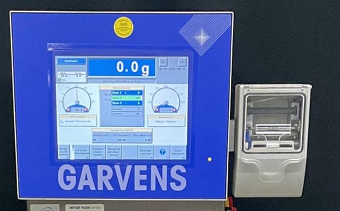 Used R 16637 D - Checkweigher up to 300 g with Printer GARVENS S2
