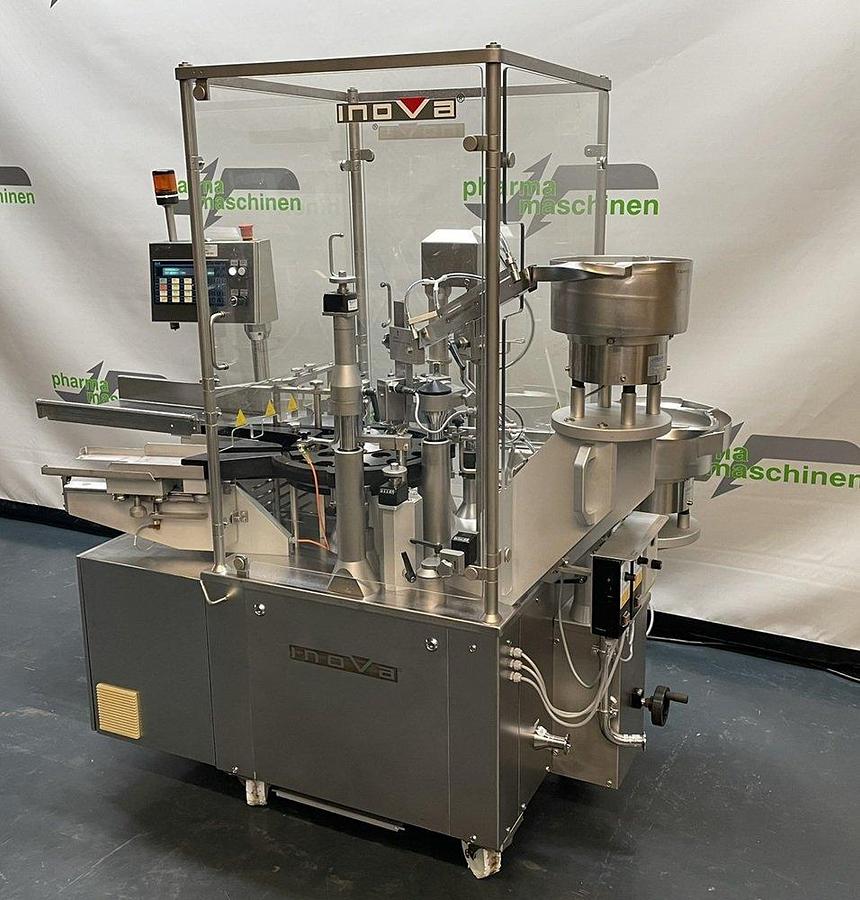 Used J 17083 D - Liquid Filler - Stopper Inserter - Cap Spinner INOVA VFVM 3031