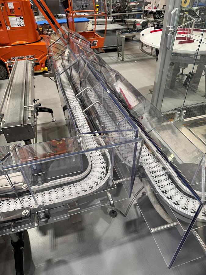 Used J 13000 E - Liquid Filling, Closing and Packaging Line GRONINGER DFV 4005 / MCS 202L / OPTIMA CMF