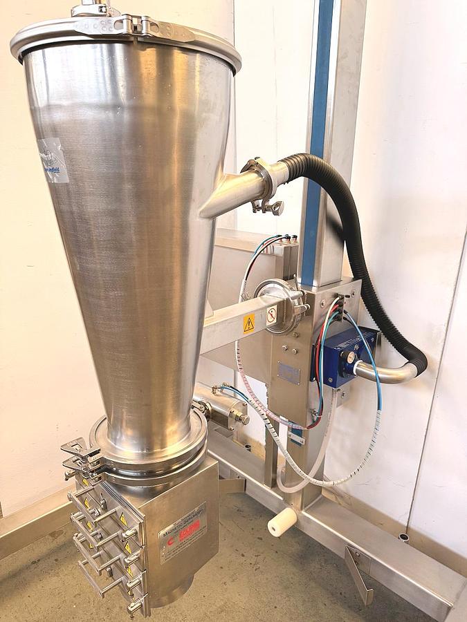 Used V 16618 E Vacuum Powder Conveying System HANNINGFIELD UNIVAC V20 / UNIHOIST HMM