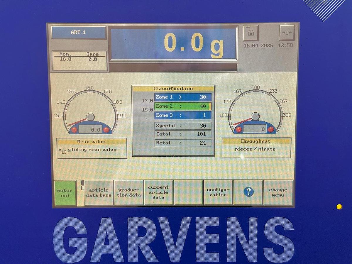 Used R 16621 E - Checkweigher METTLER TOLEDO GARVENS S2 up to 300 g