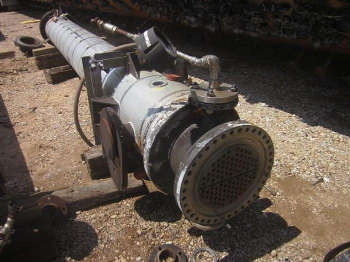 Used Used Southern Heat Exchanger approximately 300 sq ft 304L vertical shell and tube heat exchanger
