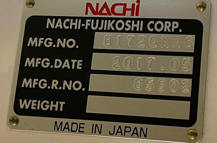 Used NACHI EZ03 INVERTED 4 AXIS SCARA ROBOT MOUNTED IN FABRICATED STAND WITH CONTROLLER