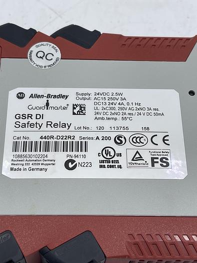 Used Allen-Bradley 440R-D22R2 Ser A 