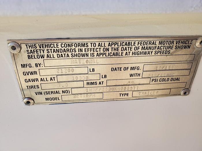 Used 2000 National 10Ton Equipment Trailer