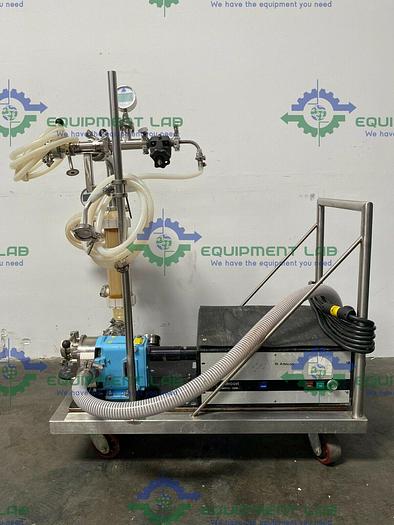 Used Tangential Flow Filtration Skid w/ Waukesha 018-UL Pump & GE MaxCell Cartridge