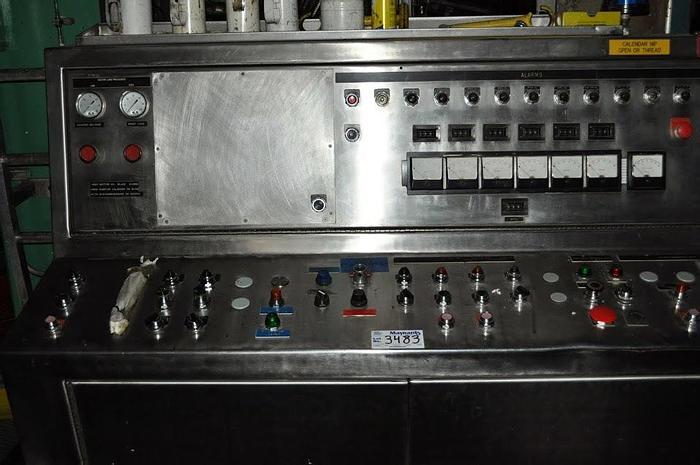 Used 196" (4.97M) FARRELL 2-ROLL CALENDER, NIPCO & TRI PASS ROLLS 1000 PLI (Ref PM 1)- PENDING