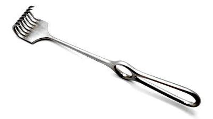 Used Retractor Rake Volkmann 8 Prong Sharp Points by 220mm (8-1/2in)