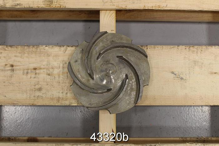 Used Goulds 3196 2x3x10 Stainless Steel 7" Diameter 5-Vane Impeller #43320