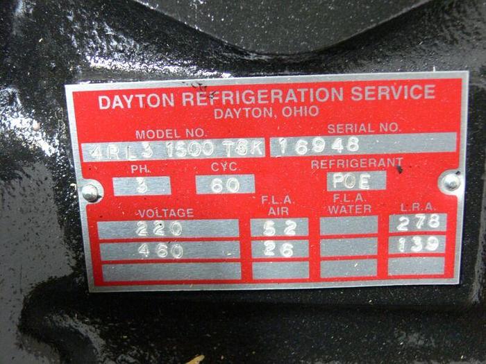 Used Dayton / Copelametic 4RL3-1500-TSK Refrigeration Compressor 15HP 3ph  230/460V