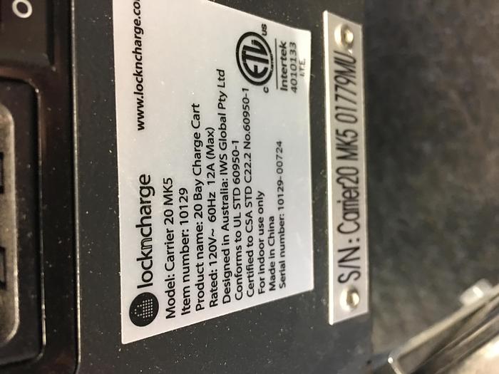 Used 2019 Carrier Lock-N-Charge MK5 30 Charging Carts