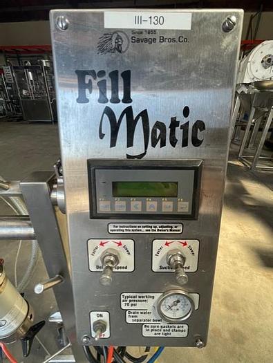 Refurbished Savage Bros. Inc. Fill Matic Piston Filler